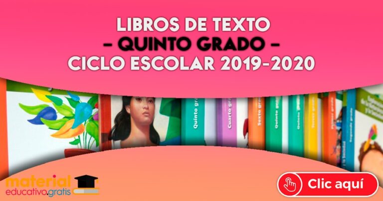 Libros de texto – Quinto Grado – Ciclo escolar 2019-2020