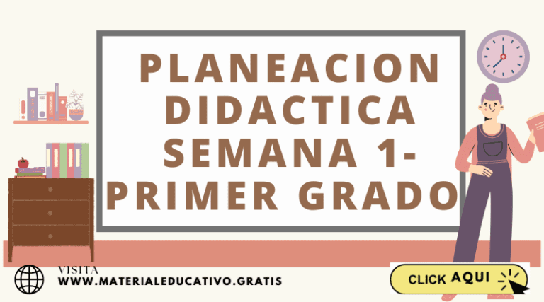 PLANEACION DIDACTICA SEMANA 1 PRIMER GRADO