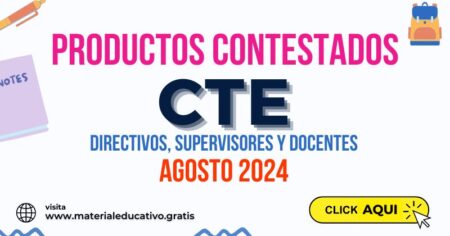 Productos contestados CTE Directivos, Supervisores y Docentes Agosto 2024