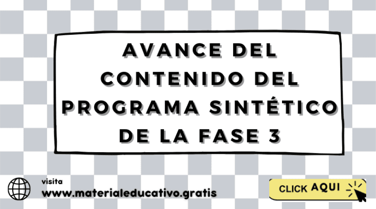 Avance del contenido del programa sintético de la fase 3