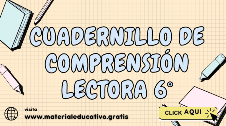 CUADERNILLO DE COMPRENSIÓN LECTORA 6°