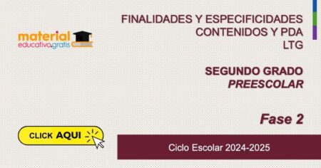 Finalidades y Especificidades Contenidos y PDA LTG Segundo Preescolar 2024