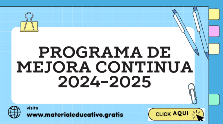 PROGRAMA DE MEJORA CONTINUA Ciclo Escolar 2024-2025