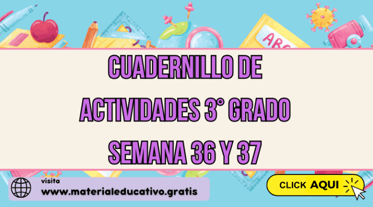 CUADERNILLO DE ACTIVIDADES 3° GRADO SEMANA 36 y 37