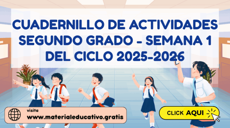 Cuadernillo de actividades Segundo grado - Semana 1 del ciclo 2025-2026