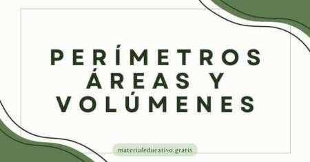 PERÍMETROS ÁREAS Y VOLÚMENES