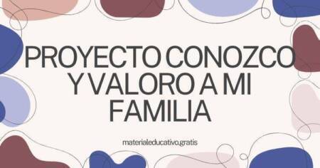 PROYECTO CONOZCO Y VALORO A MI FAMILIA