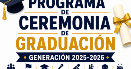 Programa de ceremonia de graduación primaria 2025-2026 para clausura escolar en México