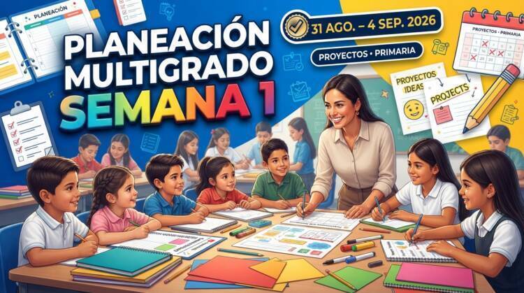 ## 🎯 Prompt para miniatura de YouTube **Crea una miniatura de YouTube de aspecto profesional, espectacular y altamente atractiva, en formato 1280x720 px, diseñada específicamente para captar la atención de docentes mexicanos y maximizar el CTR. Tema principal: “PLANEACIÓN MULTIGRADO POR PROYECTOS – SEMANA 1”.** Diseña una escena educativa moderna dentro de un **aula primaria mexicana**, con una maestra o maestro al frente trabajando con estudiantes de diferentes edades y grados. Mostrar claramente que se trata de un **grupo multigrado**, con alumnos pequeños y mayores trabajando juntos en diferentes actividades y proyectos. Incluir sobre los escritorios cuadernos, hojas de planeación, proyectos escolares, cartulinas, lápices, colores y materiales didácticos. El texto debe ser **grande, corto, contundente y perfectamente legible en teléfonos móviles**. Colocar como texto principal: **“PLANEACIÓN MULTIGRADO”** Debajo, en letras grandes y llamativas: **“SEMANA 1”** Agregar un sello destacado: **“31 AGO. – 4 SEP. 2026”** Y una pequeña etiqueta visual: **“PROYECTOS • PRIMARIA”** Utilizar tipografía **gruesa, moderna, profesional y de alto impacto**, con contornos, sombras profundas y efecto ligeramente tridimensional. Las palabras **“MULTIGRADO”** y **“SEMANA 1”** deben tener el mayor protagonismo visual. El fondo debe ser dinámico y colorido, utilizando una combinación educativa de **azul intenso, amarillo, rojo, blanco y verde**, con iluminación cinematográfica y profundidad. Añadir elementos gráficos modernos como una **carpeta de planeación, checklist, calendario marcado en agosto-septiembre 2026, hojas con proyectos, lápiz gigante y pequeños iconos educativos**. La composición debe tener un fuerte punto focal: **docente + estudiantes + documentos de planeación**, transmitiendo inmediatamente la idea de una herramienta completa para comenzar el ciclo escolar. Incluir discretamente elementos visuales que comuniquen **Nueva Escuela Mexicana, trabajo por proyectos, colaboración y aprendizaje multigrado**, sin llenar demasiado la imagen. Estilo de miniatura de YouTube educativa de alto rendimiento: **fotorealismo premium, iluminación dramática, profundidad de campo, contraste elevado, composición diagonal, expresiones naturales y positivas, gráficos modernos, efecto 3D sutil, apariencia profesional y confiable**. Evitar completamente párrafos, exceso de texto, letras pequeñas, fondos saturados, diseños infantiles excesivos, elementos deformes o manos incorrectas. El texto debe ocupar una zona segura y mantenerse completamente visible. **Objetivo visual:** que un docente mexicano vea la miniatura durante menos de un segundo y entienda inmediatamente: **“Aquí encontraré la planeación multigrado por proyectos para la primera semana del ciclo 2026-2027”.** PLANEACION-MULTIGRADO-SEMANA-1.jpg PLANEACION MULTIGRADO SEMANA 1